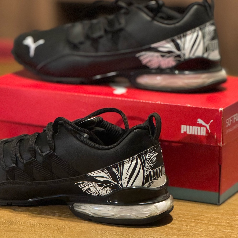 Puma Black and White Athletic Shoes